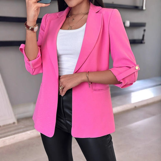 Damen Elegante und modische Blazerjacke mit perfekter Passform EB