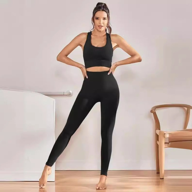 Damen Hochbund-Leggings aus atmungsaktivem Material mit figurformendem Effekt EB