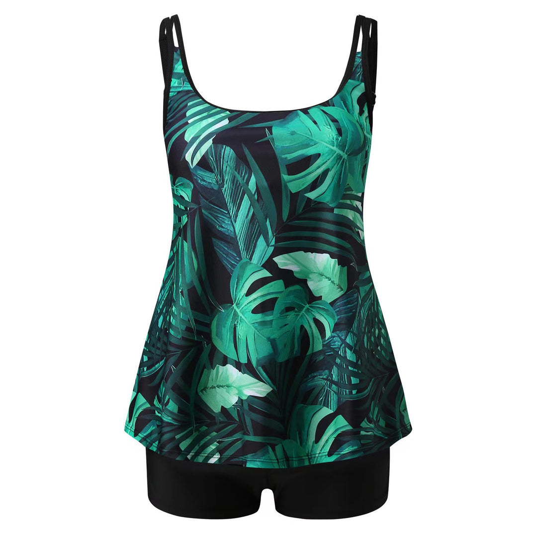 Damen Tankini-Set mit floralem Design und bequemen Shorts EB