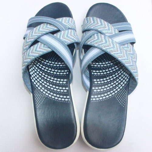 Damen Bequeme Riemchen-Sandalen mit ergonomischem Fußbett EB
