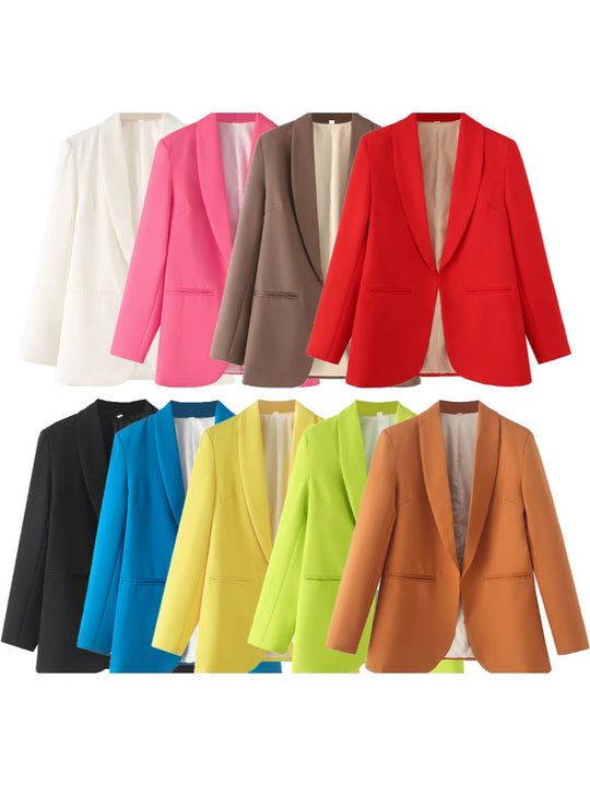 Damen eleganter Blazer mit modernem Schnitt und praktischen Taschen EB