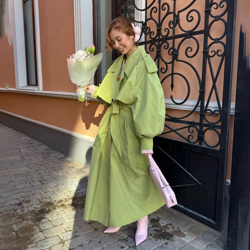 Damen Oversized Trenchcoat mit voluminösen Ärmeln EB