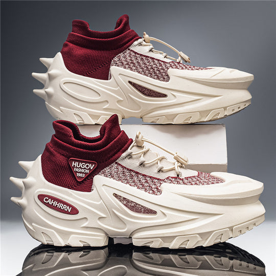Unisex futuristische Chunky-Sneaker mit gestricktem Schaft, skulpturierter EVA-Sohle und Schnellzugverschluss EB