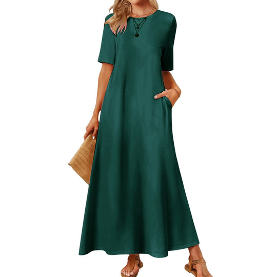 Damen Maxikleid mit lässigem Schnitt und praktischen Taschen EB