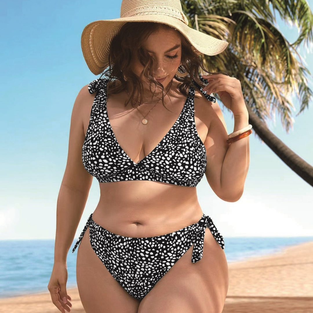 Damen Triangel-Bikini-Set mit verspieltem Knotendesign EB