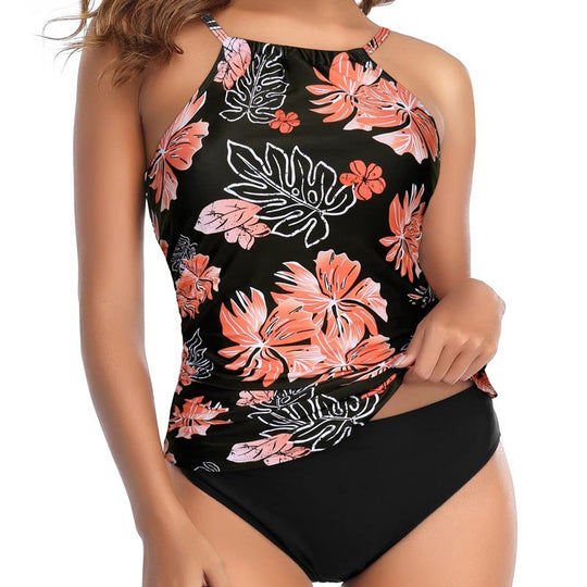 Damen Tankini-Oberteil mit elegantem Raffung und floralem Design EB