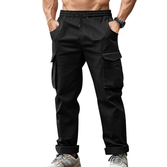 Herren Cargo-Hose mit praktischen Seitentaschen und elastischem Bund EB