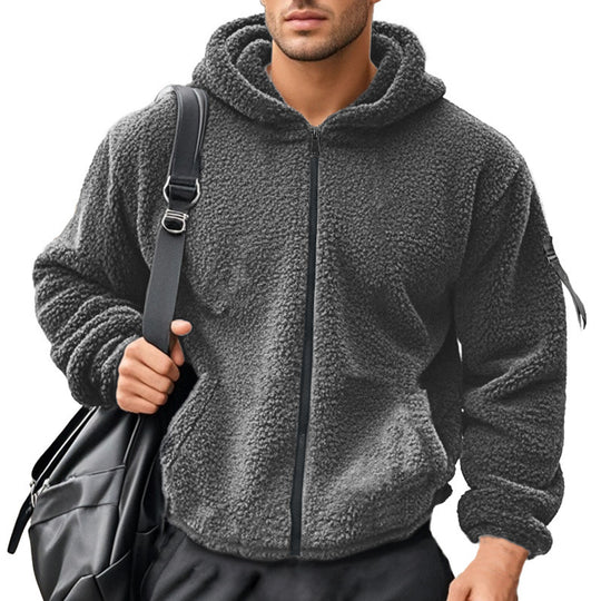 Herren Fleecekapuzenpullover mit ergonomischem Schnitt und praktischen Reißverschlusstaschen EB