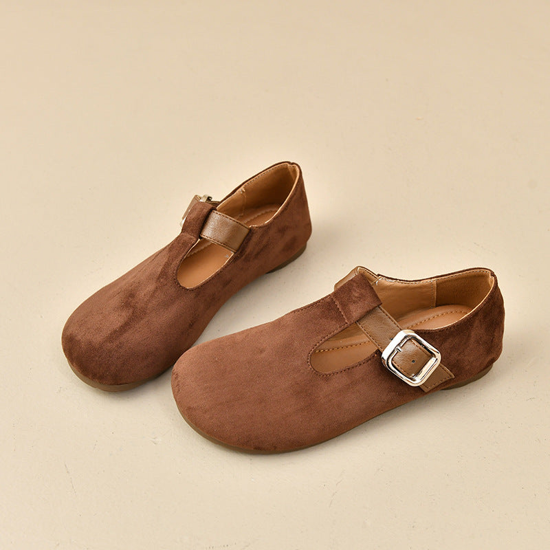 Damen Mokassins mit modischem Riemen und bequemer Sohle EB