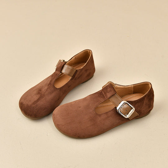 Damen Mokassins mit modischem Riemen und bequemer Sohle EB