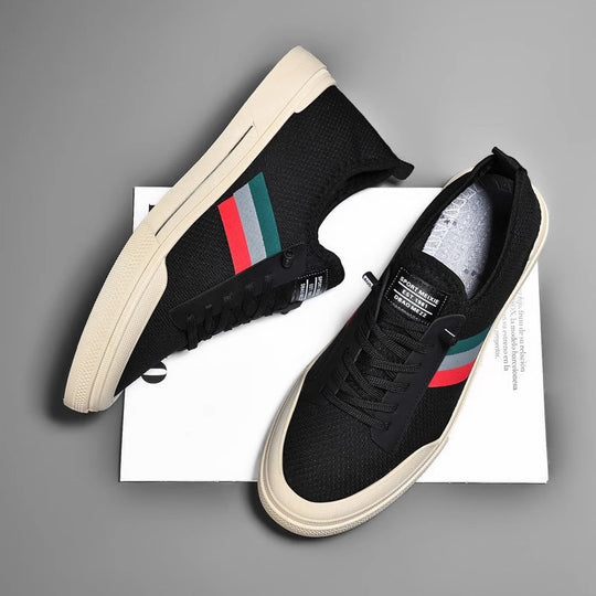 Damen Modische Canvas-Sneaker mit sportlichem Design EB