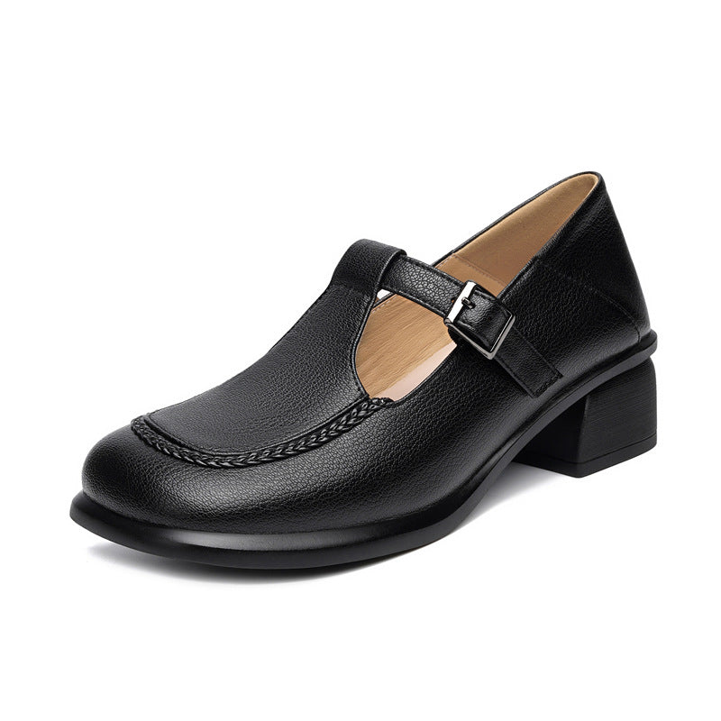 Damen Mary Jane Ballerinas mit bequemer Sohle und elegantem Riemchen EB