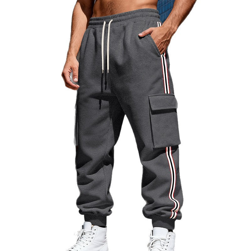 Herren nan Cargojogginghose mit Kordelzug, seitlichen Cargotaschen und elastischen Bündchen EB