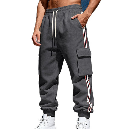 Herren nan Cargojogginghose mit Kordelzug, seitlichen Cargotaschen und elastischen Bündchen EB