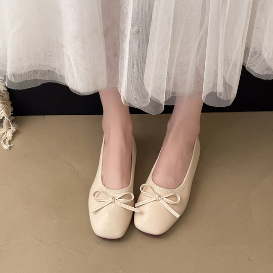 Damen Bequeme Ballerinas mit zartem Schleifen-Detail EB