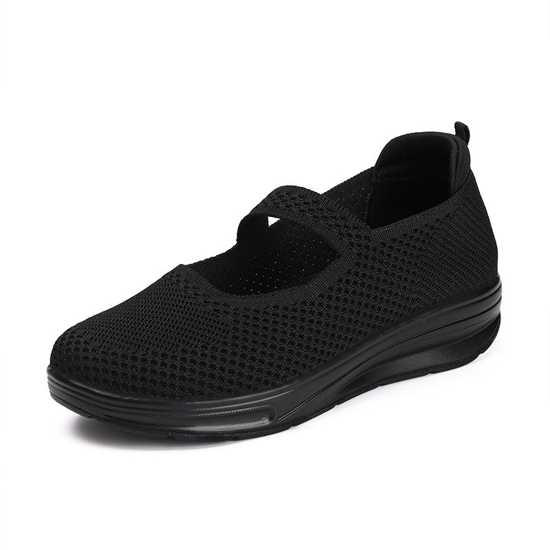 Damen Slip-On Sneakers mit atmungsaktiver Netzstruktur und dämpfender Sohle EB