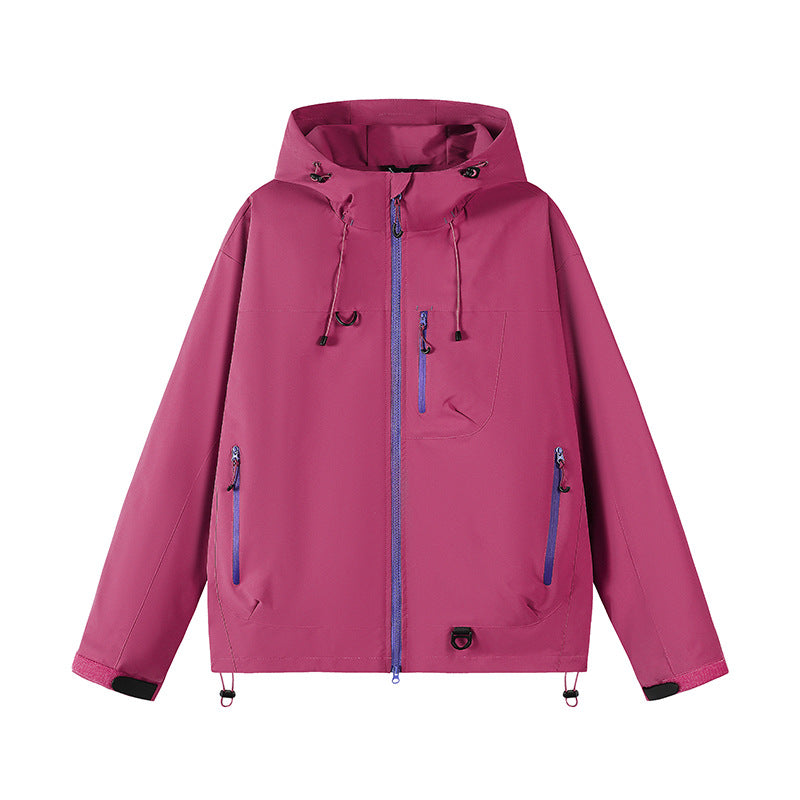 Damen technische Outdoor-Jacke mit Material und verstellbarem Kapuzensystem EB