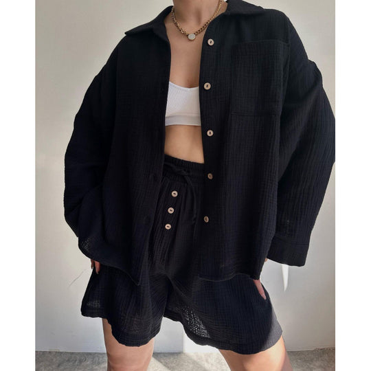 Damen modische und lässige Shirtjacke EB