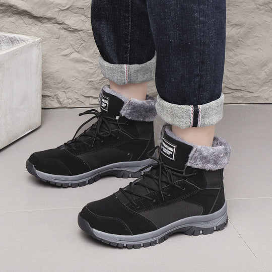 Damen gefütterte Winterstiefel mit rutschfester Sohle und isolierendem Kragen EB