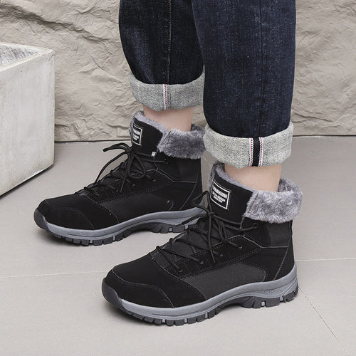 Damen gefütterte Winterstiefel mit rutschfester Sohle und isolierendem Kragen EB