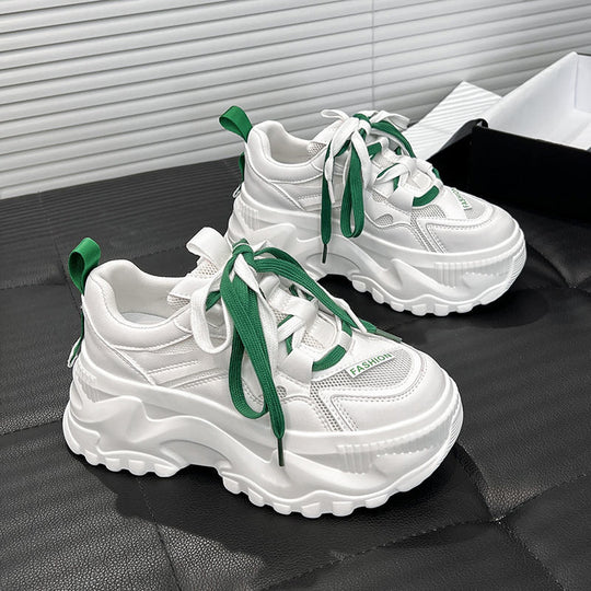 Damen Chunky Sneakers mit atmungsaktivem Obermaterial und rutschfester Sohle EB