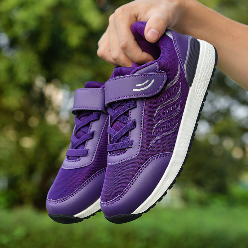 Damen Sportliche Sneakers mit verstellbarem Klettverschluss und atmungsaktiver Oberflächenstruktur EB