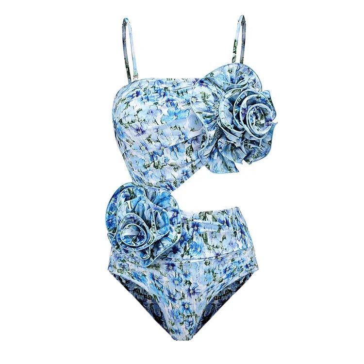 Damen Badeanzug mit bezauberndem Cut-Out-Design und überschnittenem Ausschnitt EB
