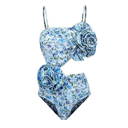 Damen Badeanzug mit bezauberndem Cut-Out-Design und überschnittenem Ausschnitt EB