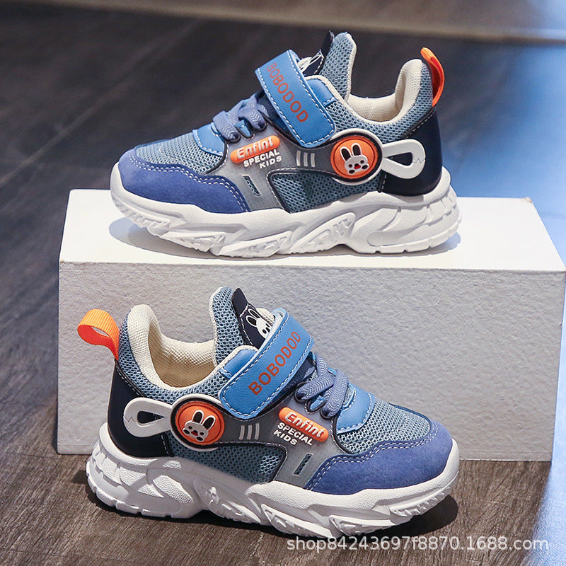 Damen Sportliche Kindersneaker mit praktischen Klettverschlüssen und niedlichen Applikationen EB