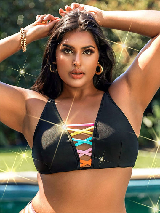 Damen Bikinioberteil mit stylischem Schnür-Design EB