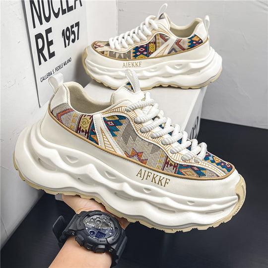 Damen Sportliche und modische Sneakers mit auffälligem Muster EB