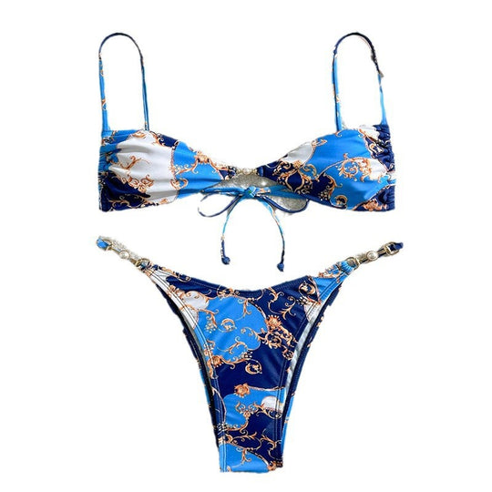 Damen Triangel-Bikini mit eleganten Schmuckdetails EB