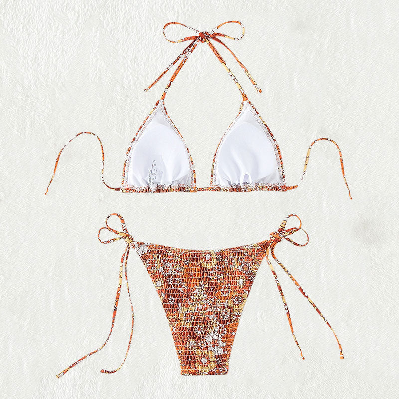 Damen Triangel-Bikini mit trendigem Rüschendesign EB