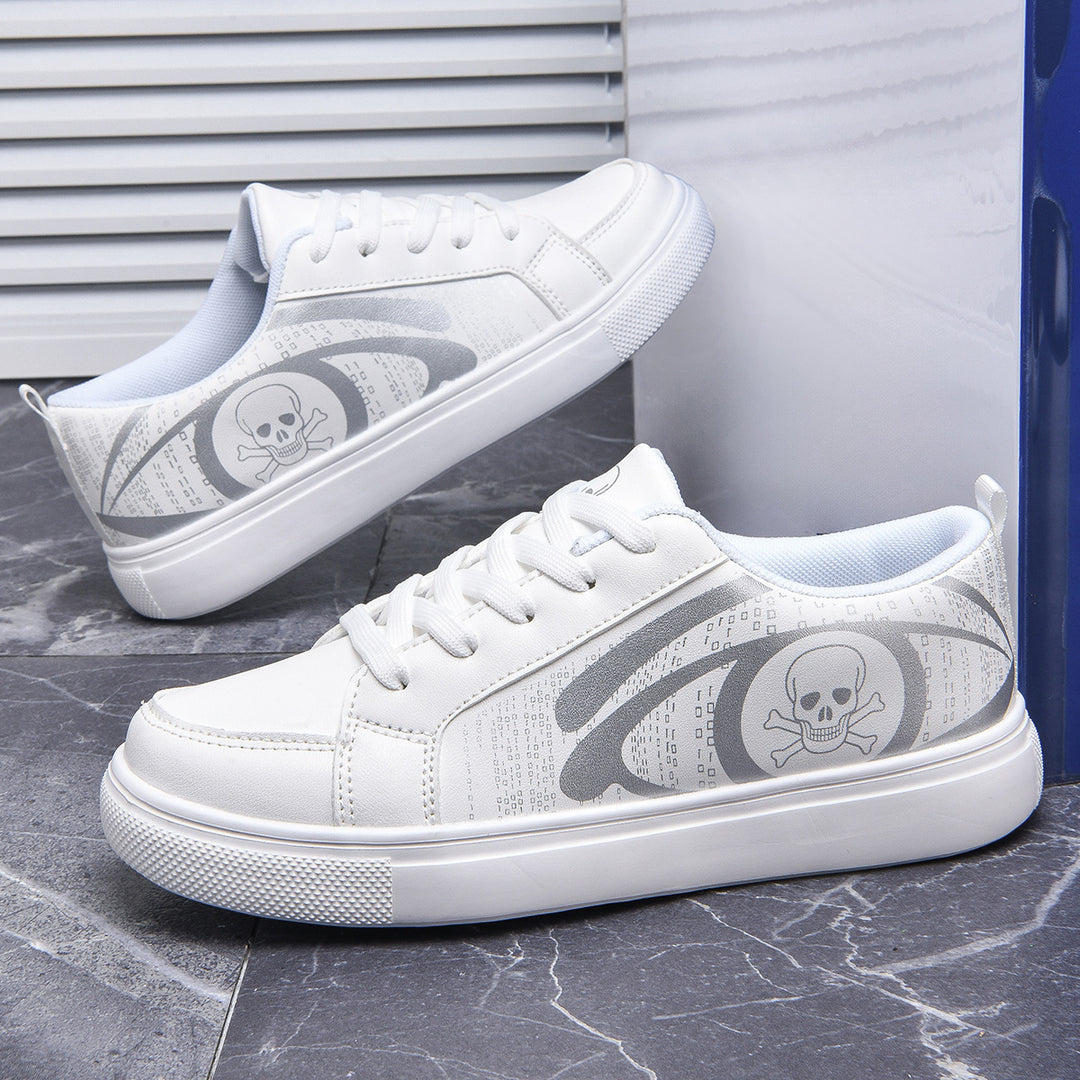 Damen Sneakers mit coolem Skull-Design und gepolsterter Sohle EB