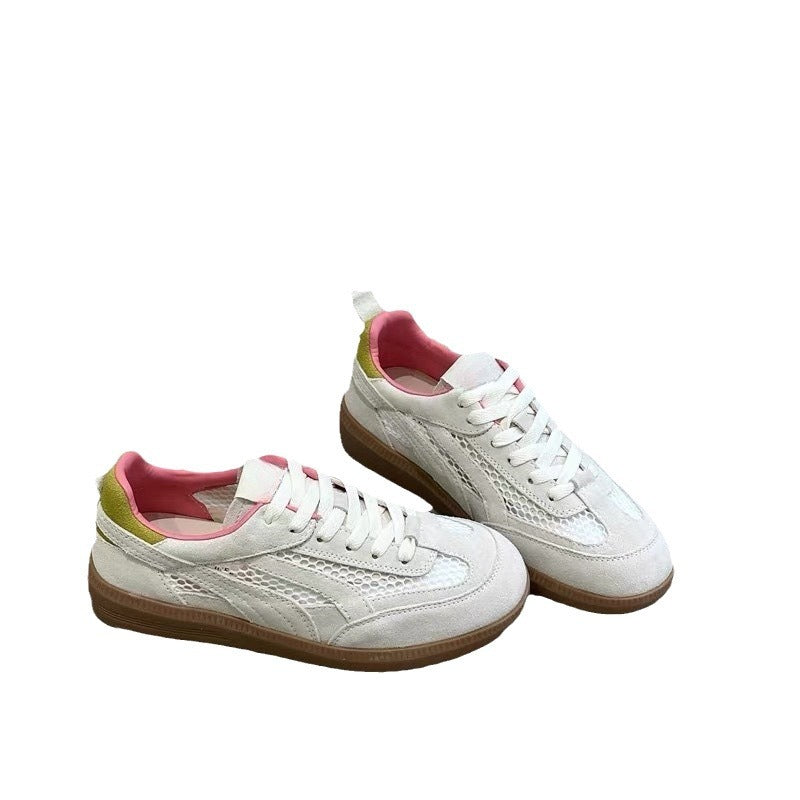 Damen sportive Sneaker mit atmungsaktiver Oberflächenstruktur und weicher Sohle EB