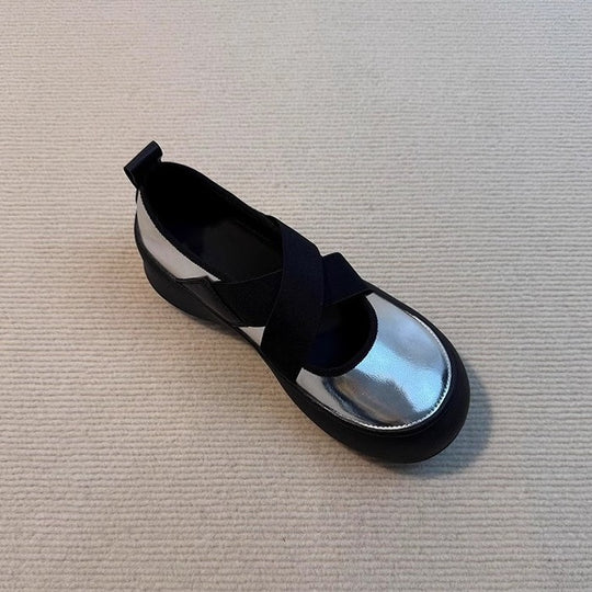 Damen Ballerinas mit elastischem Kreuzband und dämpfender Sohle EB