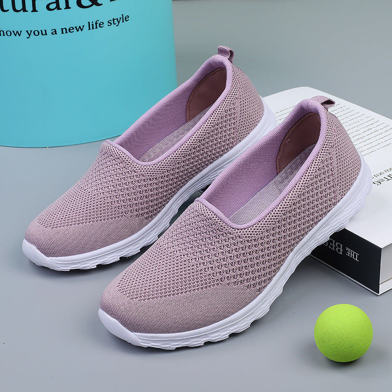 Damen Bequeme Slip-On Sneaker mit atmungsaktivem Obermaterial EB