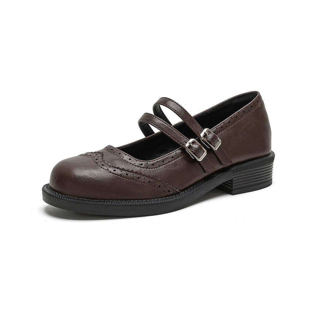Damen elegante und stilvolle Schuhe mit doppeltem Riemen EB