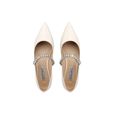 Damen elegante Pumps mit dekorativem Strassriemen EB