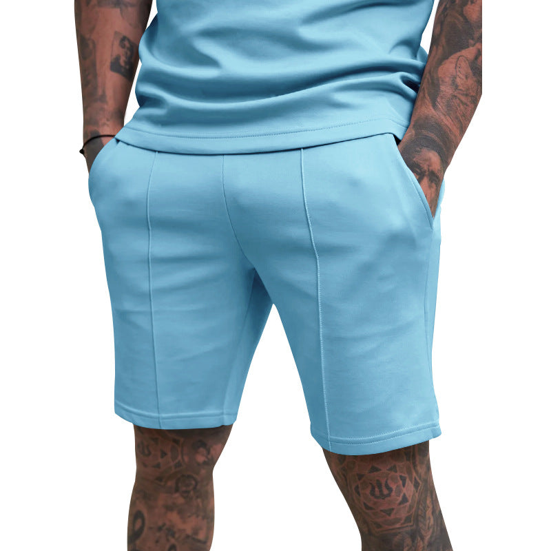 Herren nan kurze Freizeithose aus Baumwollmischung mit elastischem Bund und Kordelzug EB