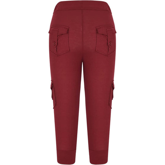 Damen Praktische Freizeithose mit seitlichen Taschen und verstellbarem Bund EB