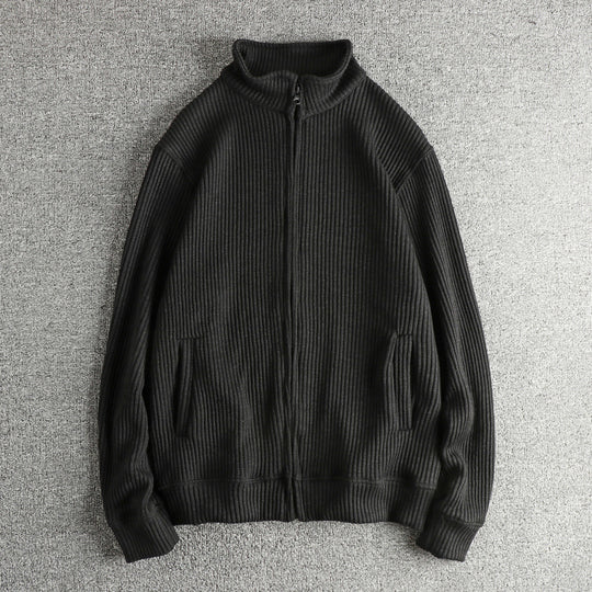 Damen Strickjacke mit hohem Kragen und praktischen Taschen EB