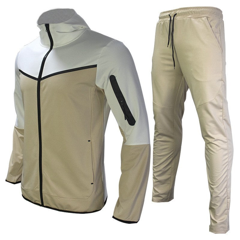 Herren sportliches Hoodie-Set mit atmungsaktiven Eigenschaften und modernen Kontrastdetails EB