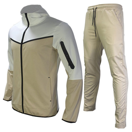 Herren sportliches Hoodie-Set mit atmungsaktiven Eigenschaften und modernen Kontrastdetails EB