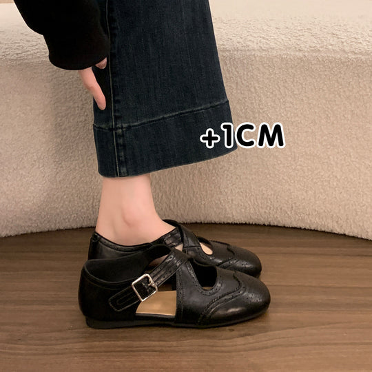 Damen Ballerinas mit verstellbarem Riemchen und eleganter Lochoptik EB