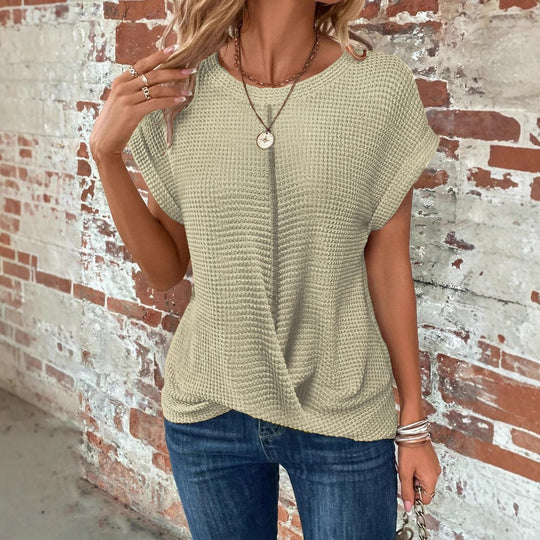 Damen lässiges Waffelstrickshirt EB