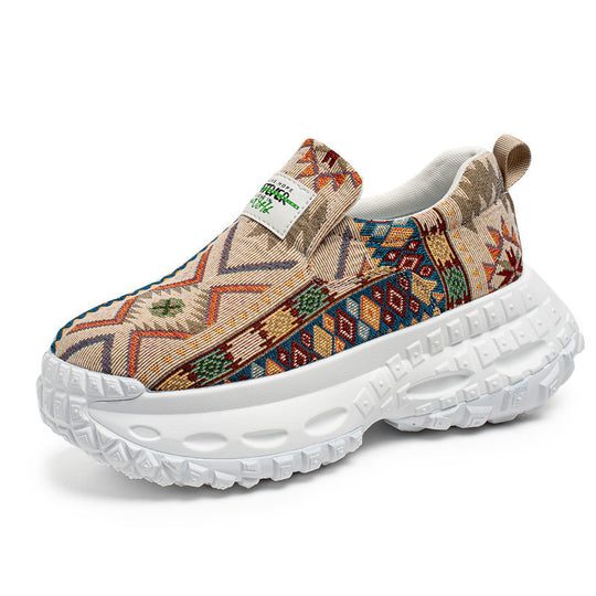 Damen modische Slip-On Sneakers mit innovativem Design und atmungsaktivem Obermaterial EB