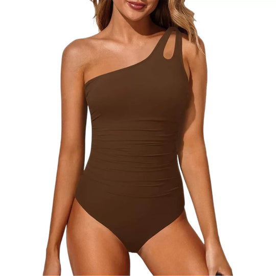 Damen Einteiler Badeanzug mit asymmetrischem Cut-Out-Design EB