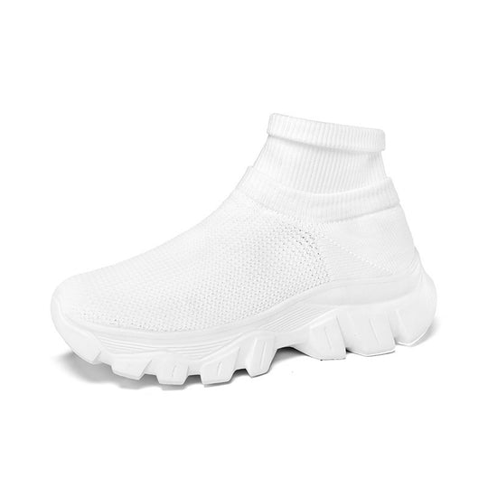 Damen Stricksneaker mit hohem Schaft und rutschfester Sohle EB