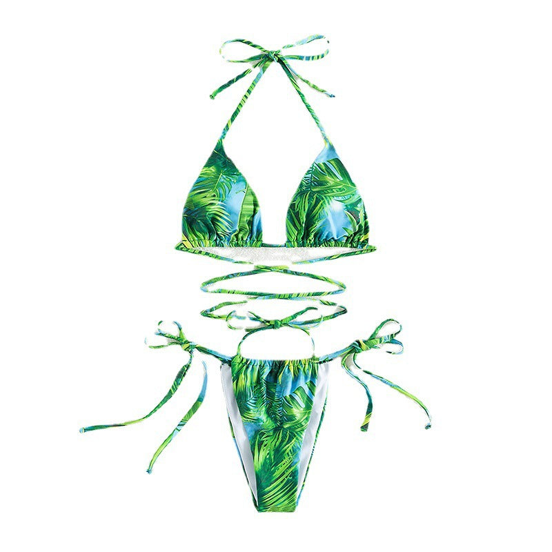 Damen Triangel-Bikini mit raffiniertem Wickeldesign EB